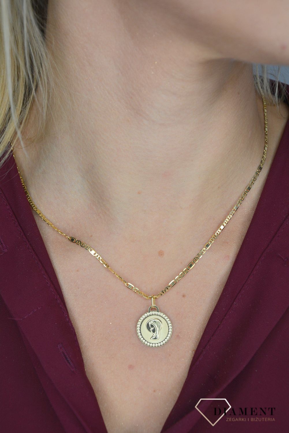 Złoty łańcuszek 585 figaro gucci 2 mm DIA-LAN-1194-585 2mm ✅ Złoty łańcuszek o delikatnym splocie figaro gucci o niewielkich oczkach ✅.jpg